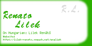 renato lilek business card